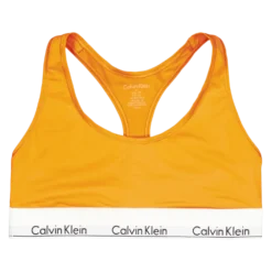 Modern Cotton Unlined Bralette Orange