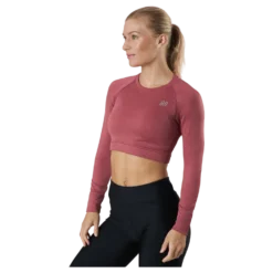 Molly Seamless Ls Crop Top Rose