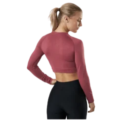 Molly Seamless Ls Crop Top Rose