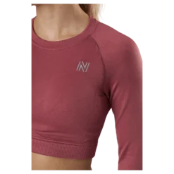 Molly Seamless Ls Crop Top Rose