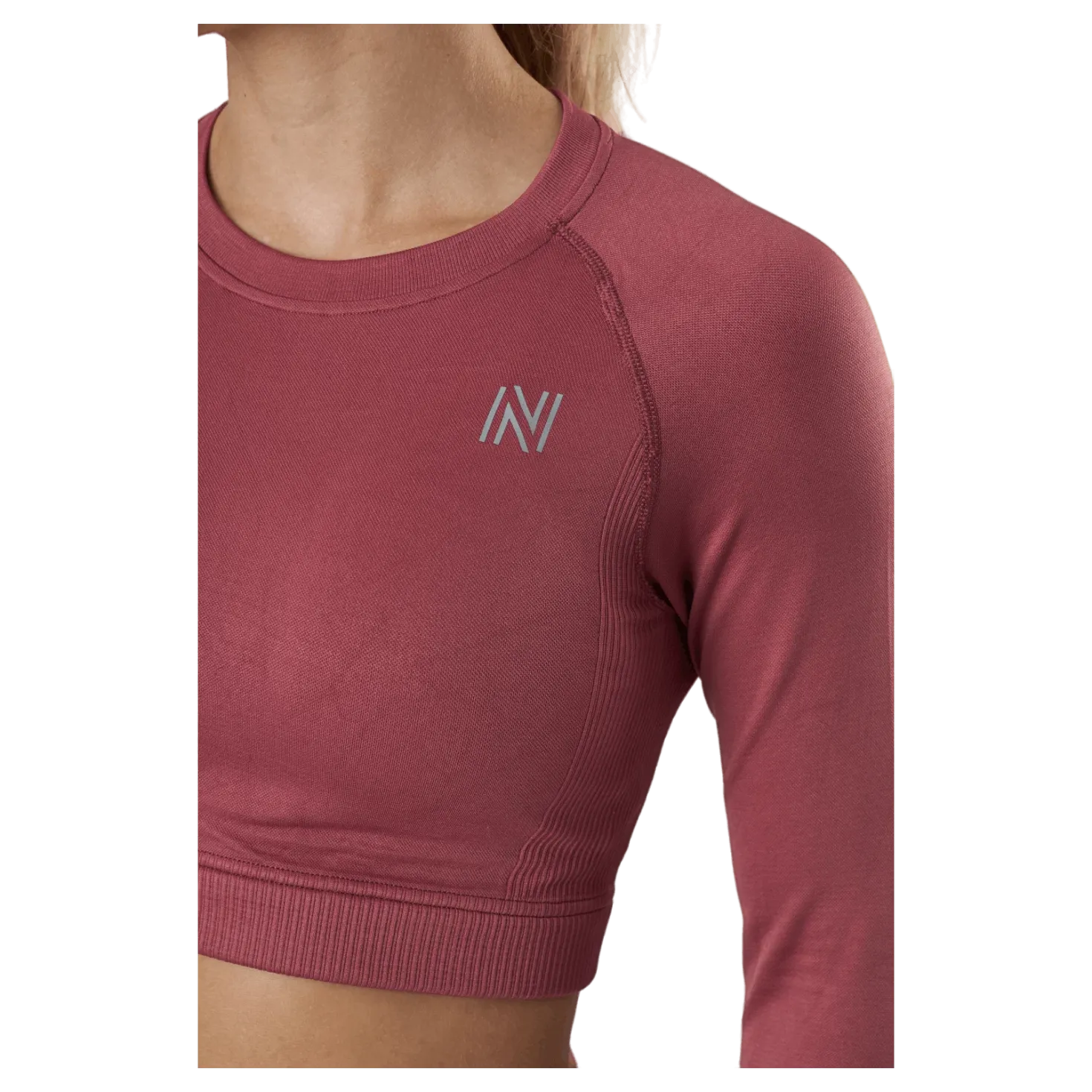 Molly Seamless Ls Crop Top Rose