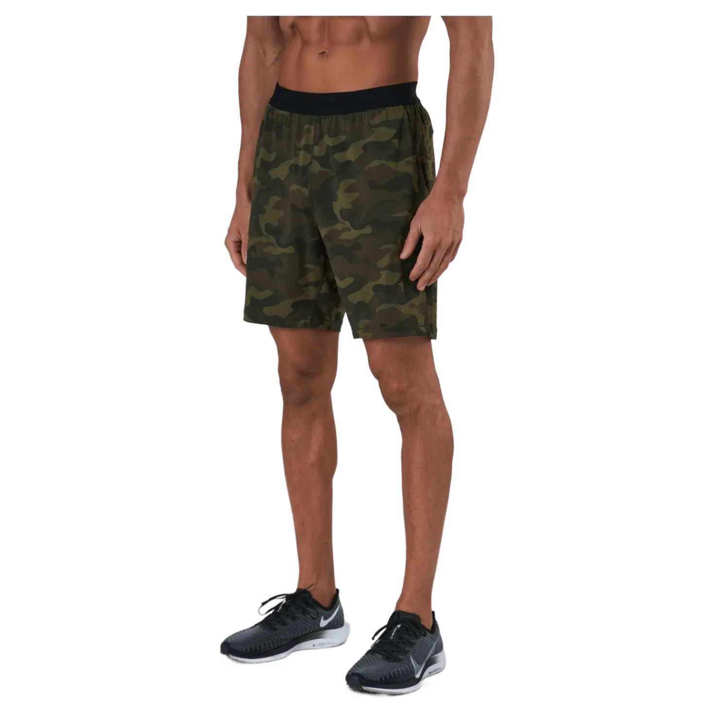 M Printed Elastic Shorts Action Green