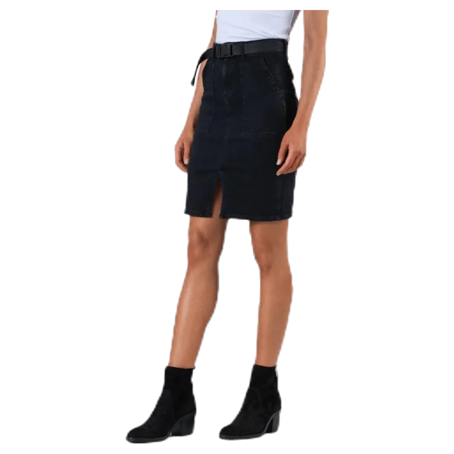 Nala Mw Pencil Buckle Skirt Black