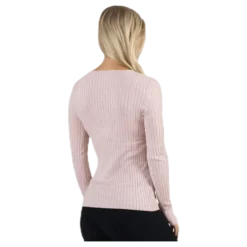 Natalia L/S Rib Pullover Knt Red