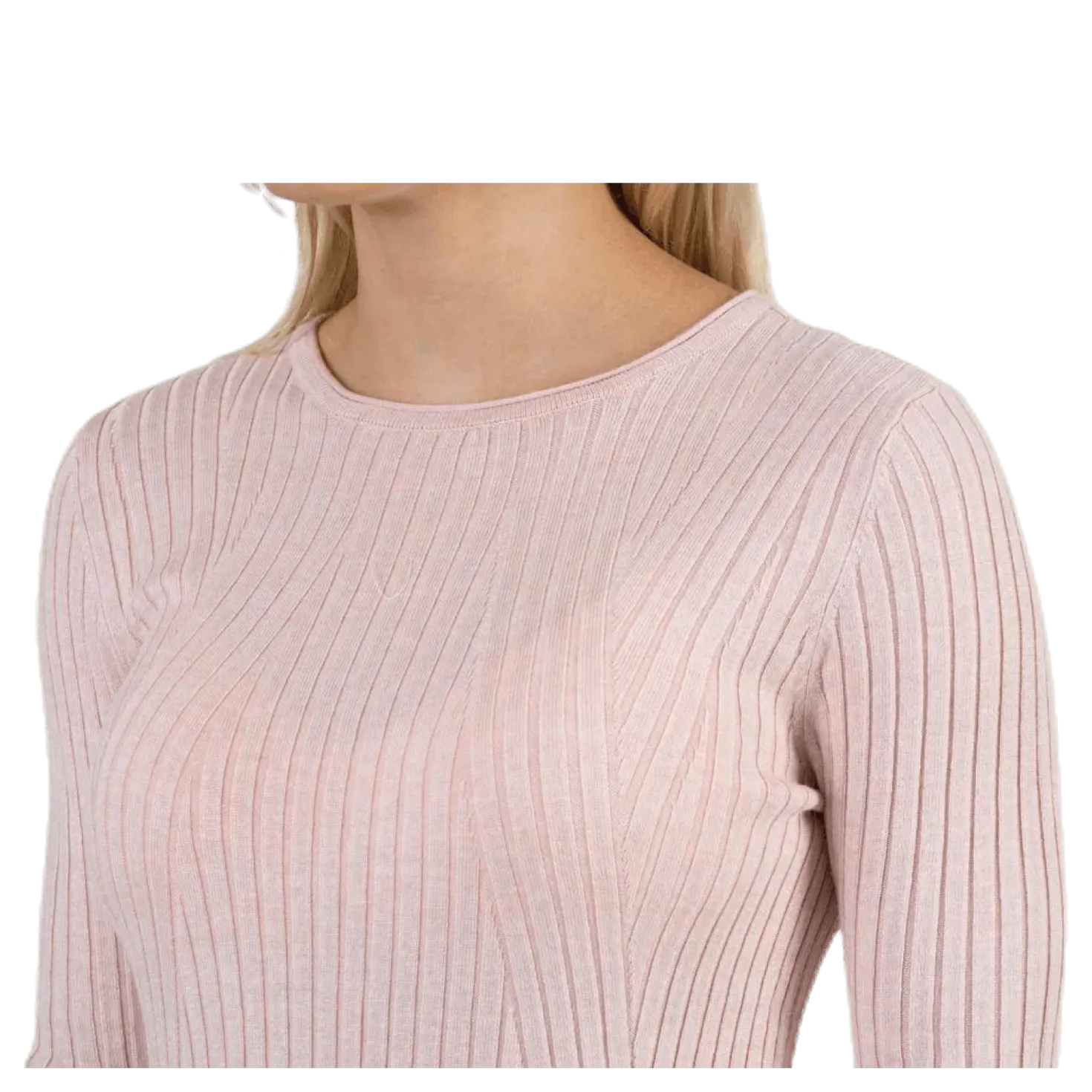 Natalia L/S Rib Pullover Knt Red