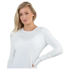 Natalia L/S Rib Pullover Knt White