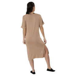 Neora Ss Fold Up Dress Beige