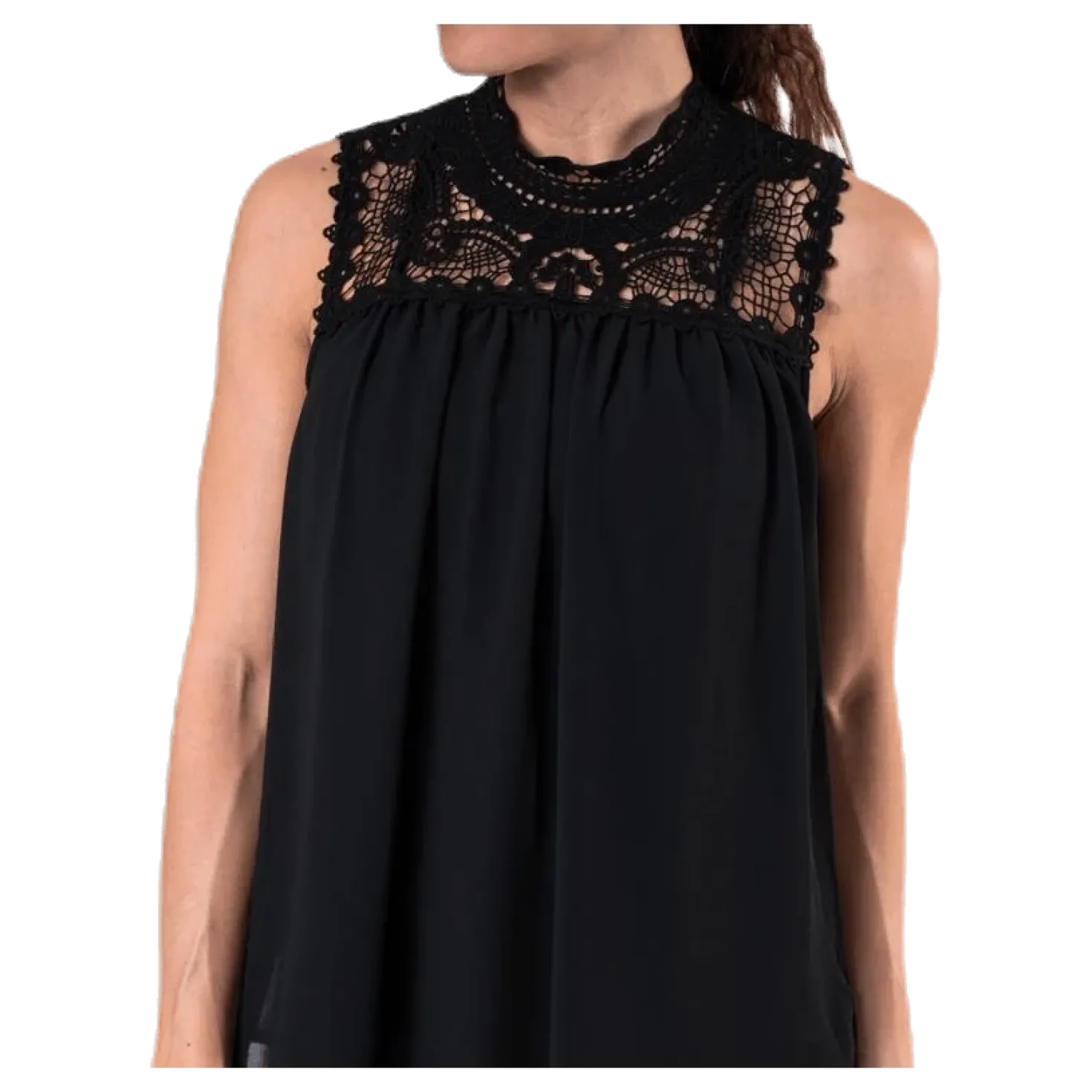 New Cat S/L Top Wvn Black