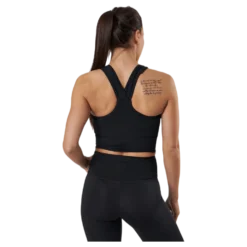 Night Rib Crop Tank Black