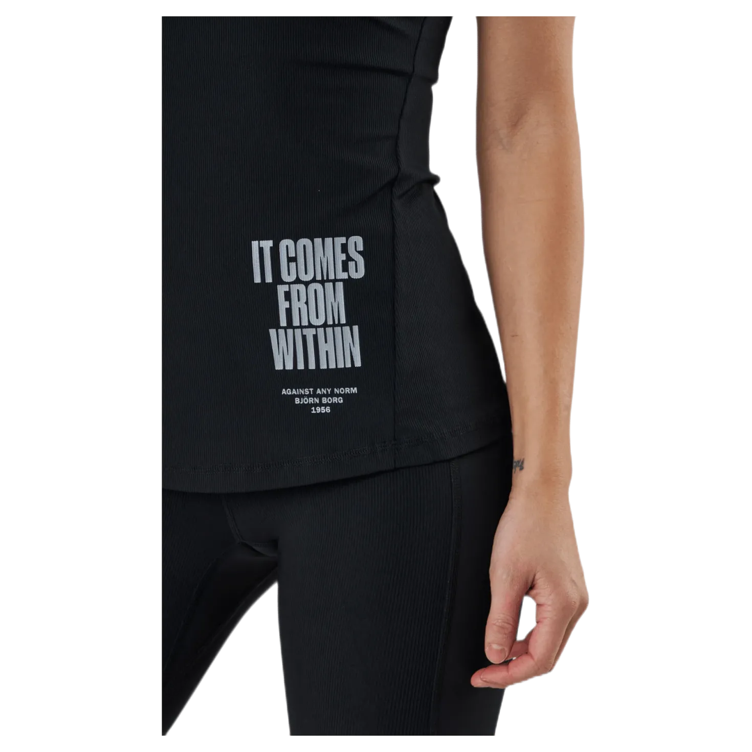 Night Rib Tank Black