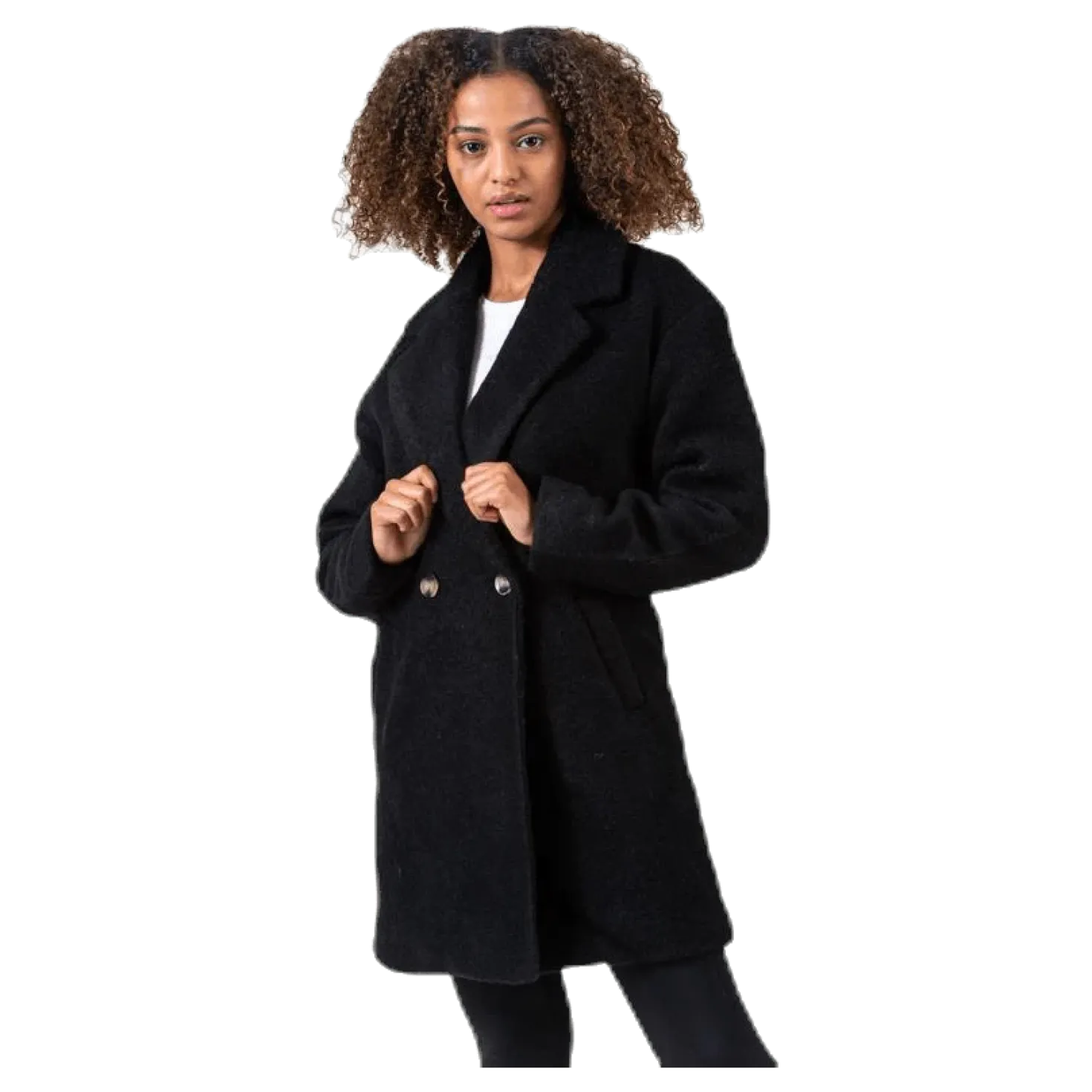 Nina Celeste Wool Coat Black