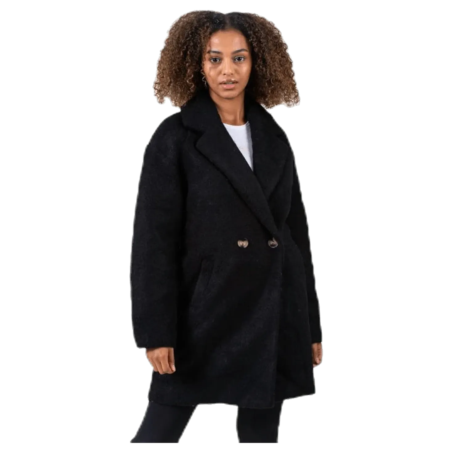 Nina Celeste Wool Coat Black