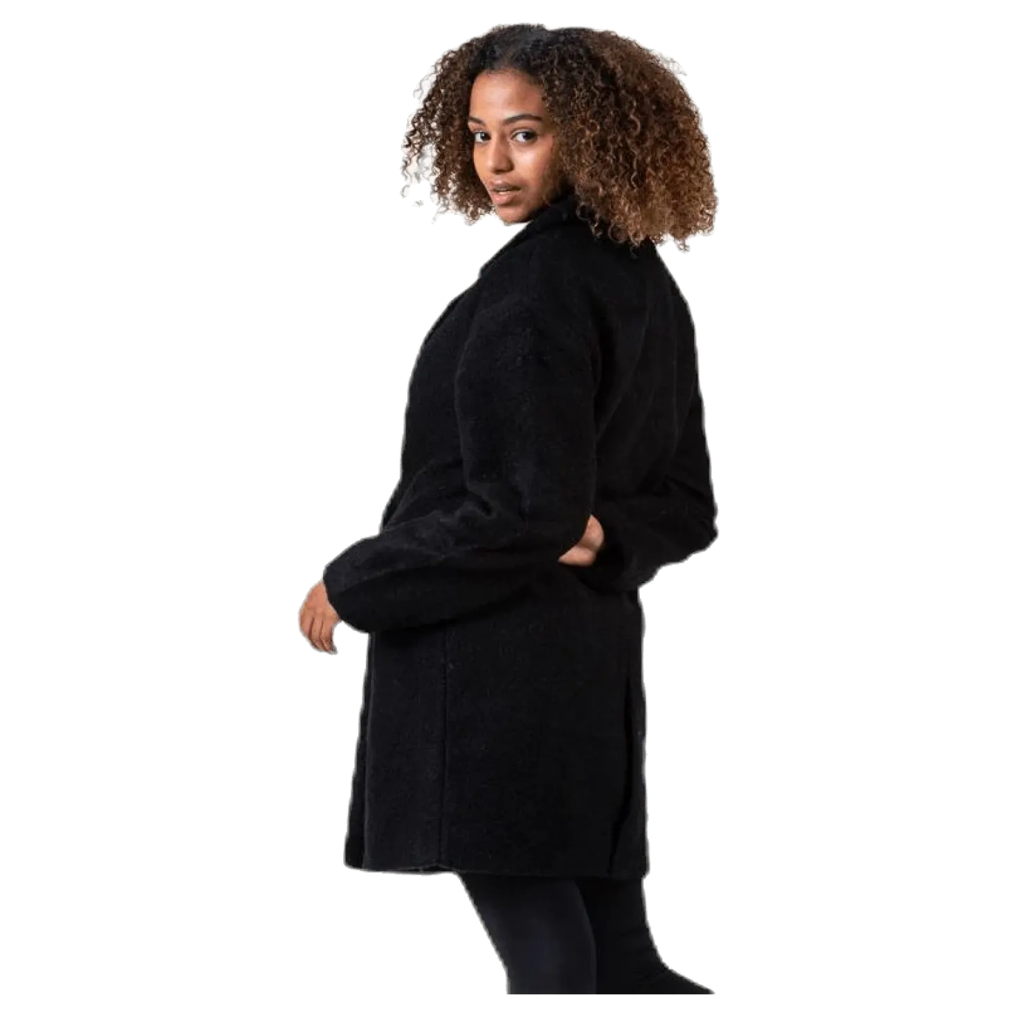 Nina Celeste Wool Coat Black