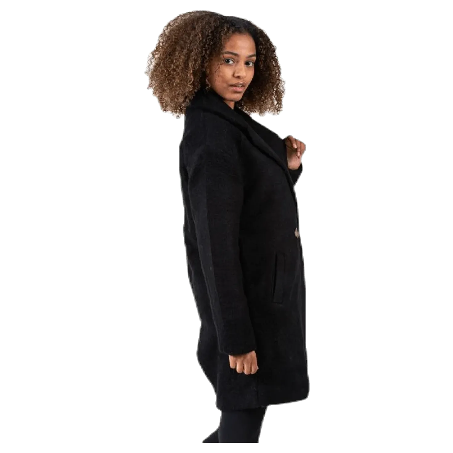 Nina Celeste Wool Coat Black