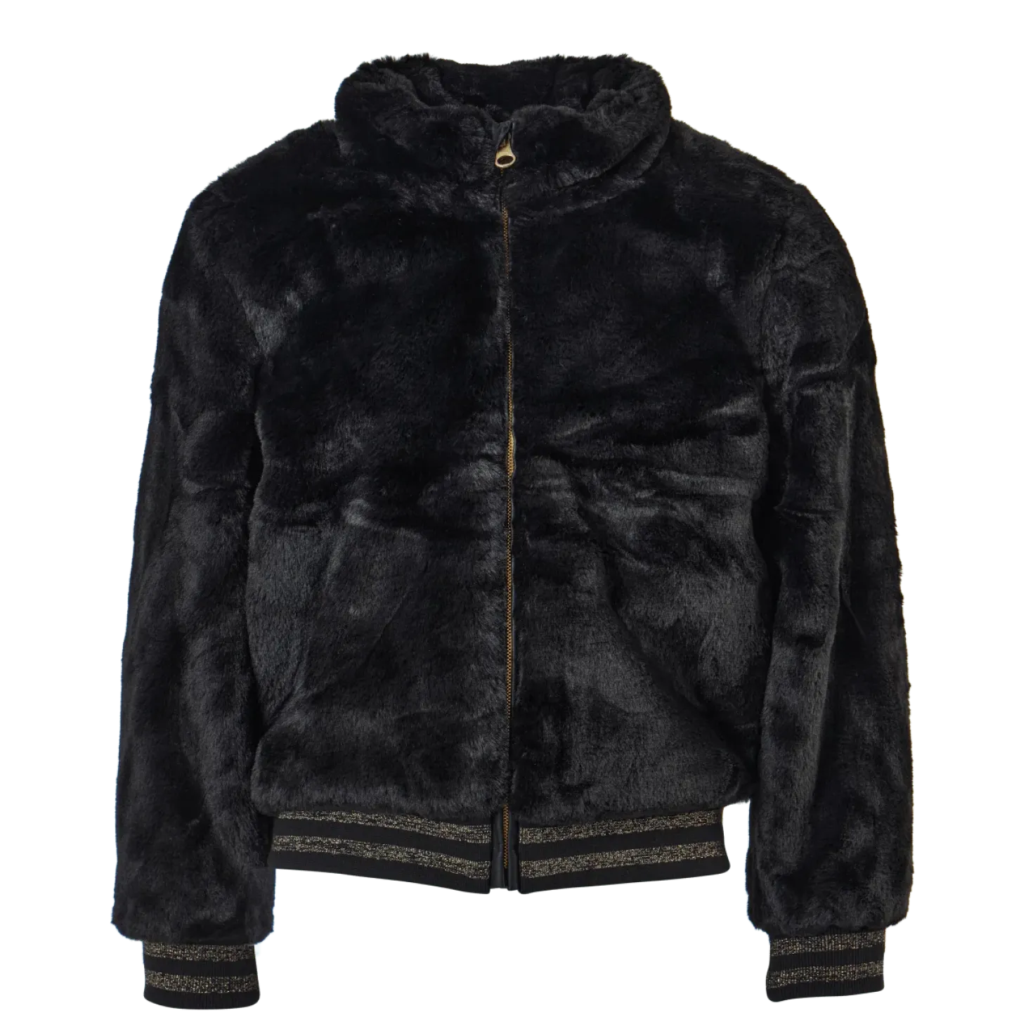 Nkfmanette Faux Fur Bomber Jac Black