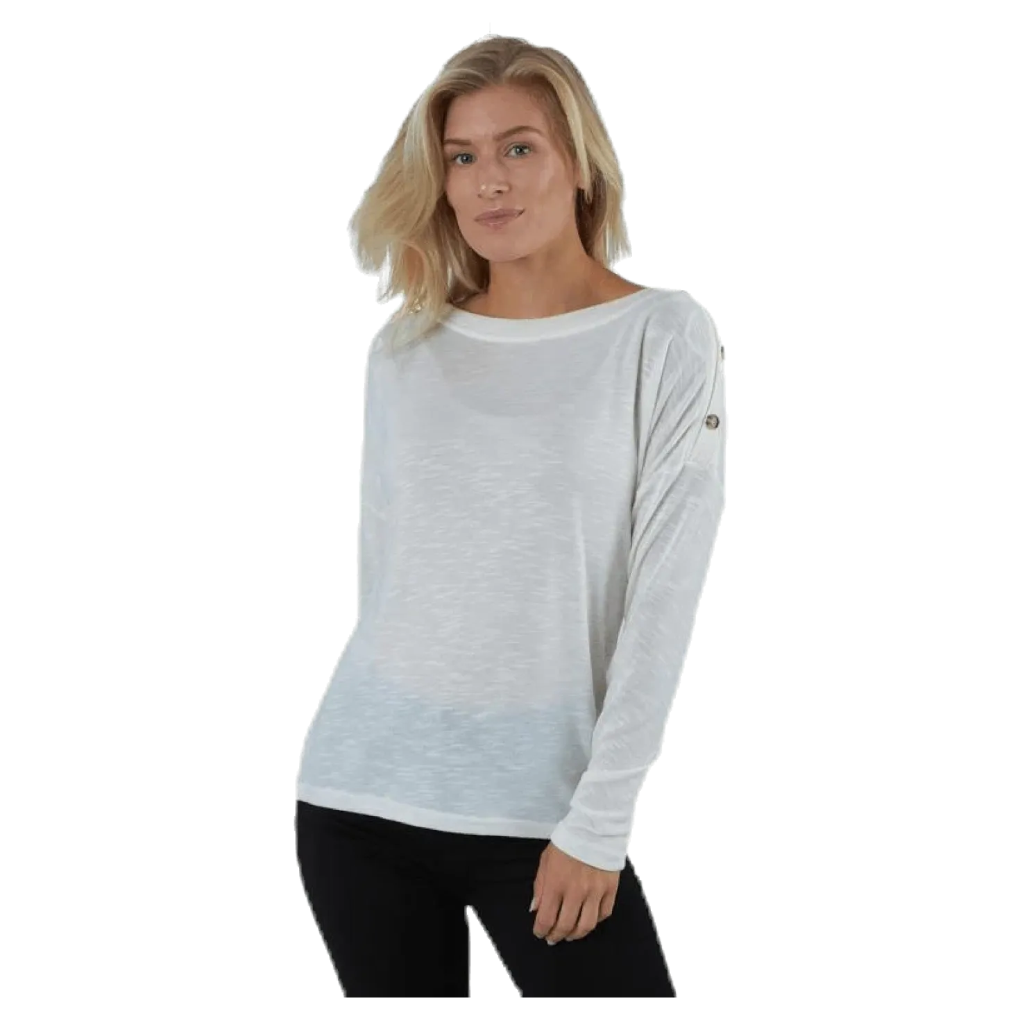 Nollie Ls O-Neck Top White