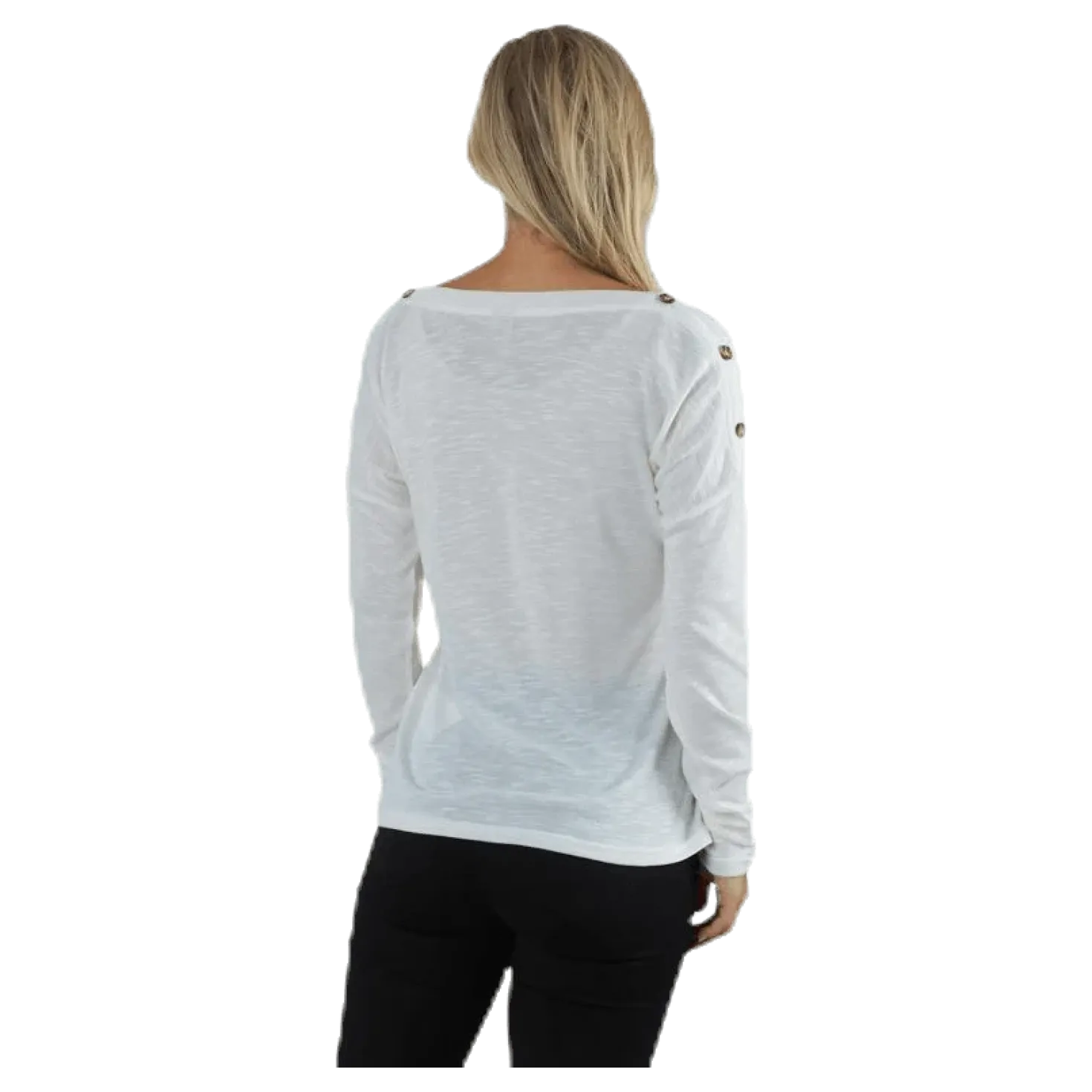 Nollie Ls O-Neck Top White