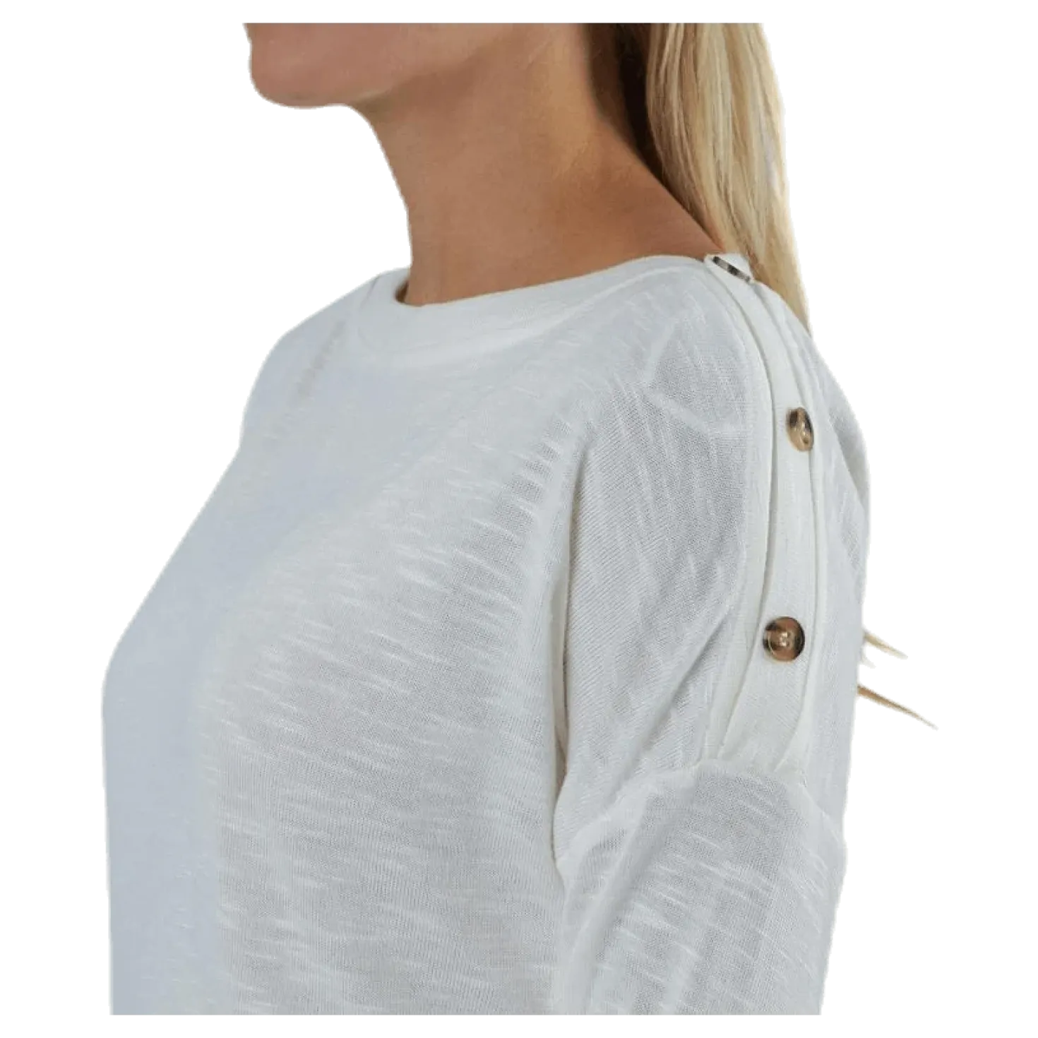 Nollie Ls O-Neck Top White