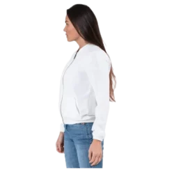 Nova Lux Bomber Jacket Solid 8 White