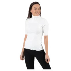 Nukisa 2/4 Mock Neck Top Bc White