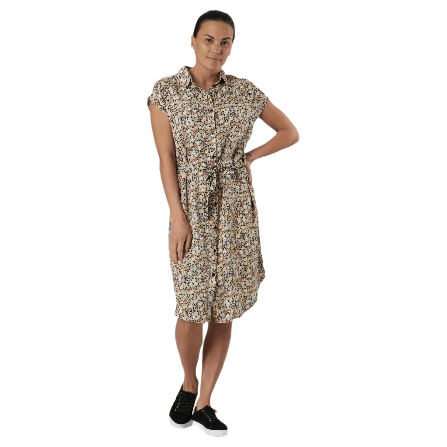 Nya Ss Shirt Dress Black