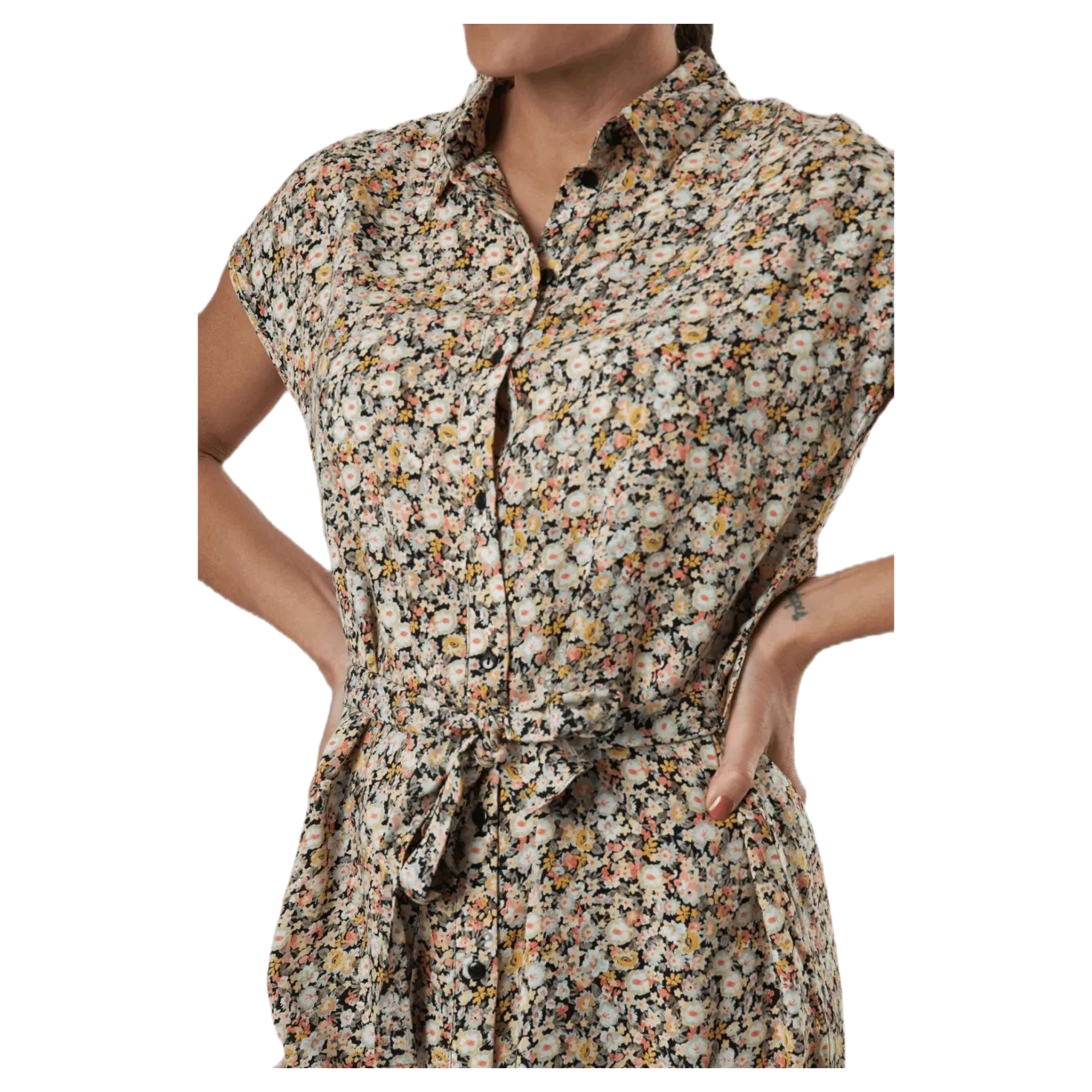 Nya Ss Shirt Dress Black
