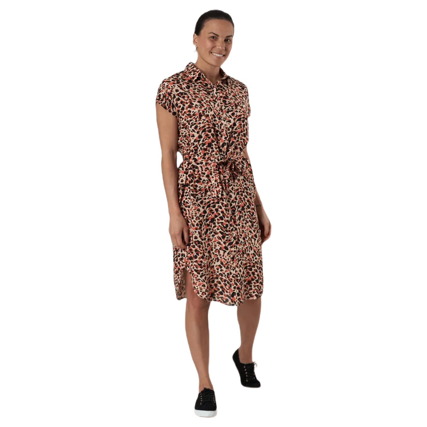 Nya Ss Shirt Dress Orange