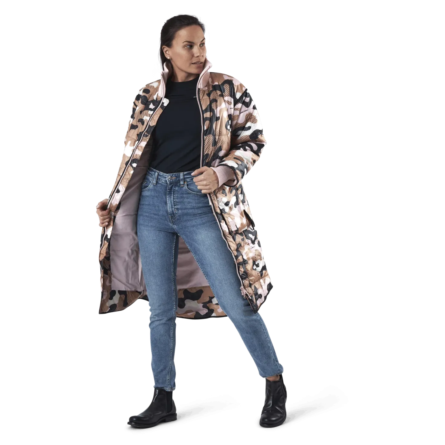 Nyre Parka Pink/Patterned