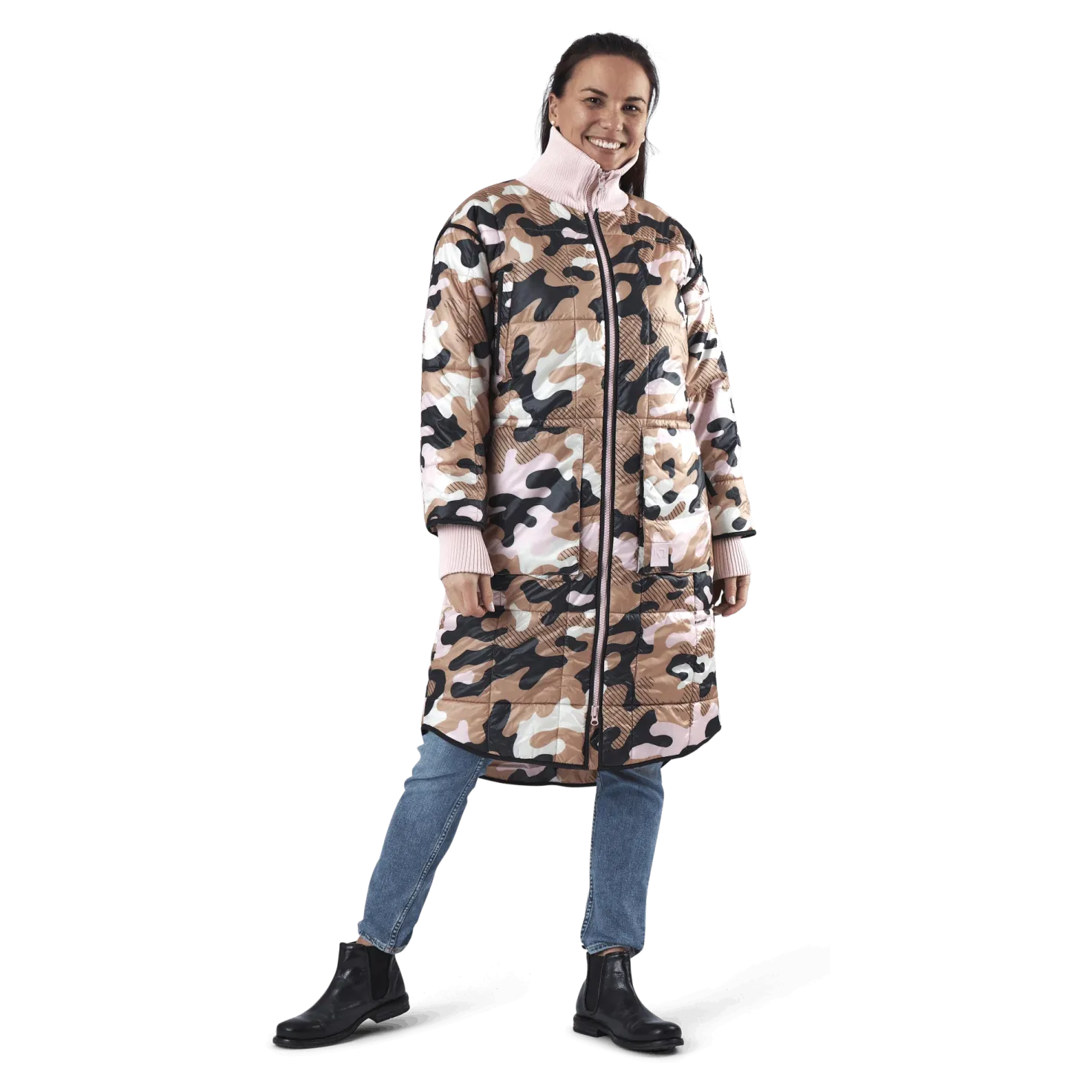 Nyre Parka Pink/Patterned