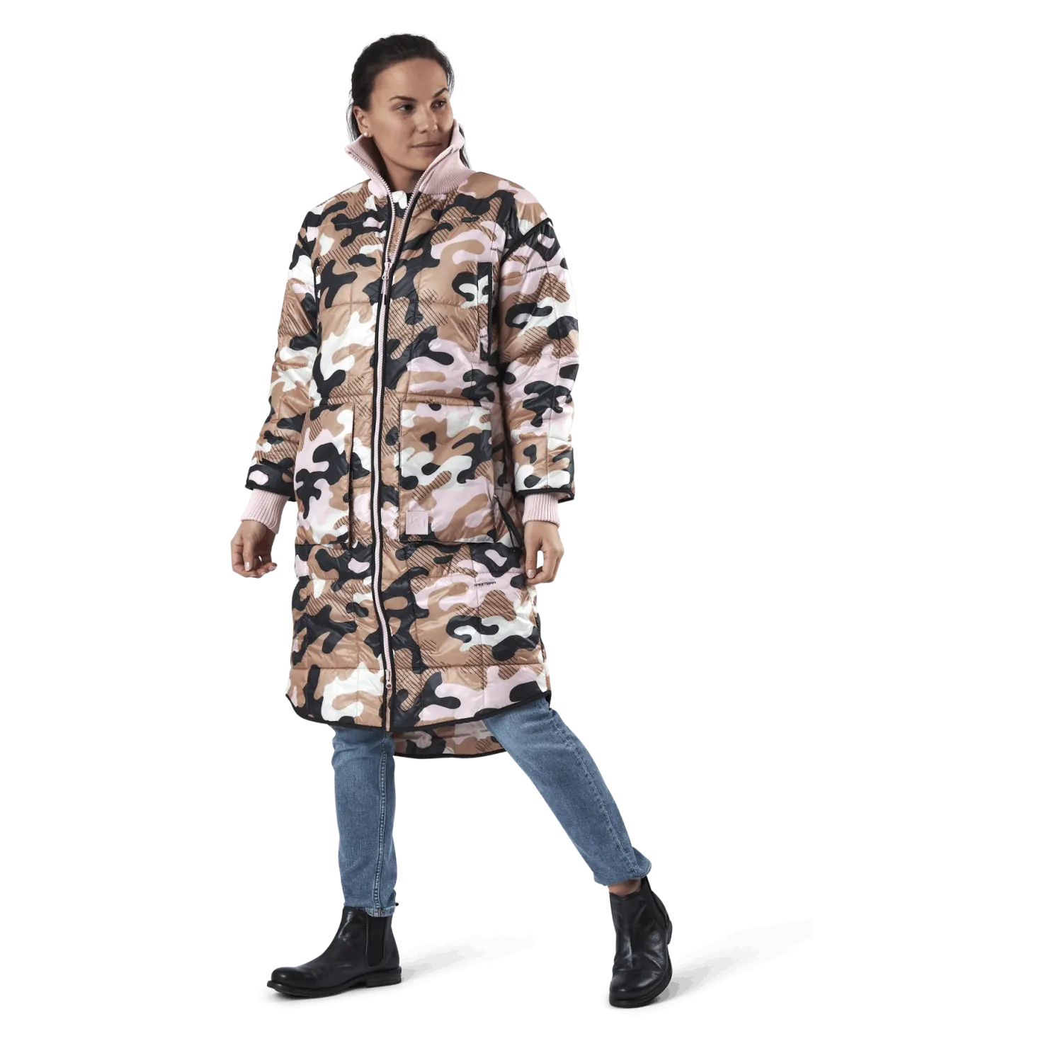 Nyre Parka Pink/Patterned