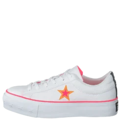 One Star Platform White / Racer Pink / Orange