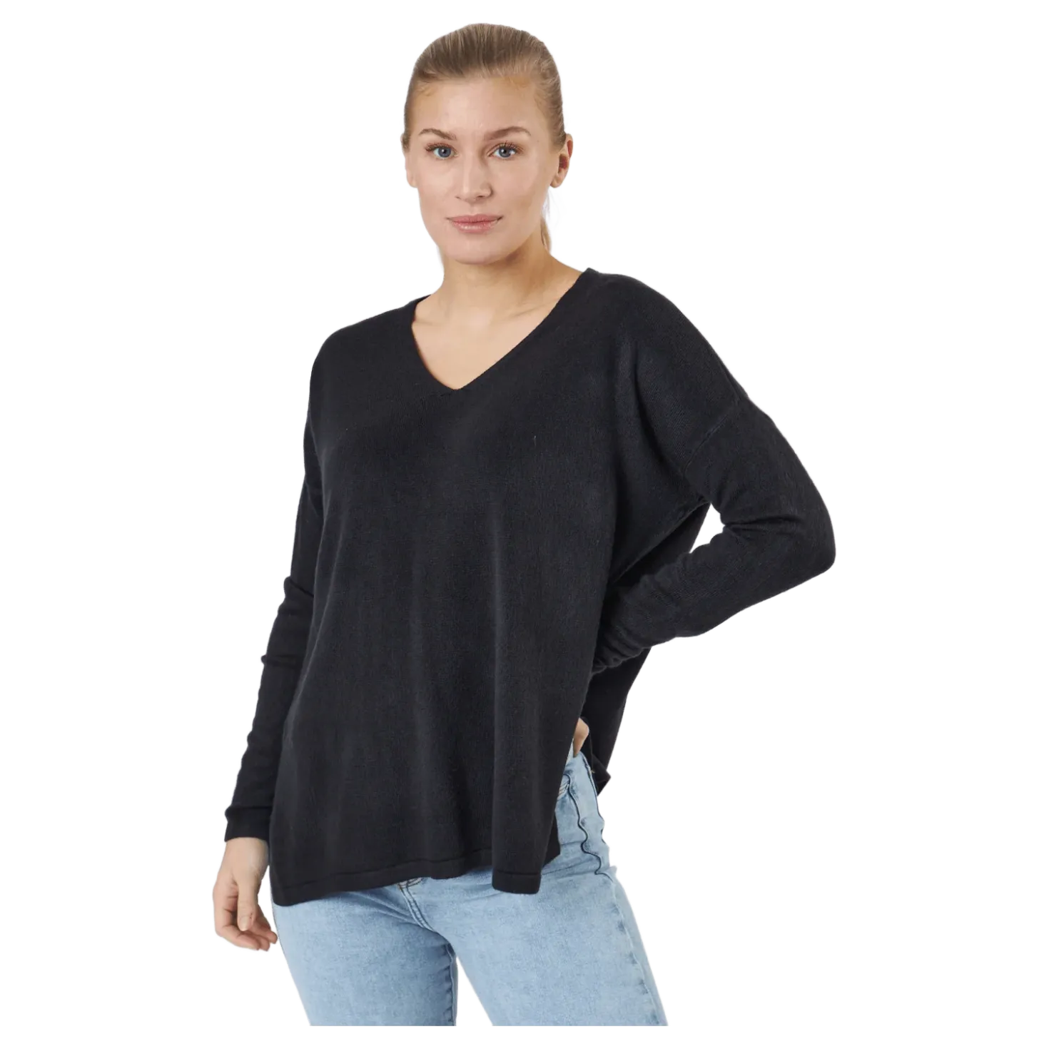 Onlamalia L/s V-neck Pullover Black