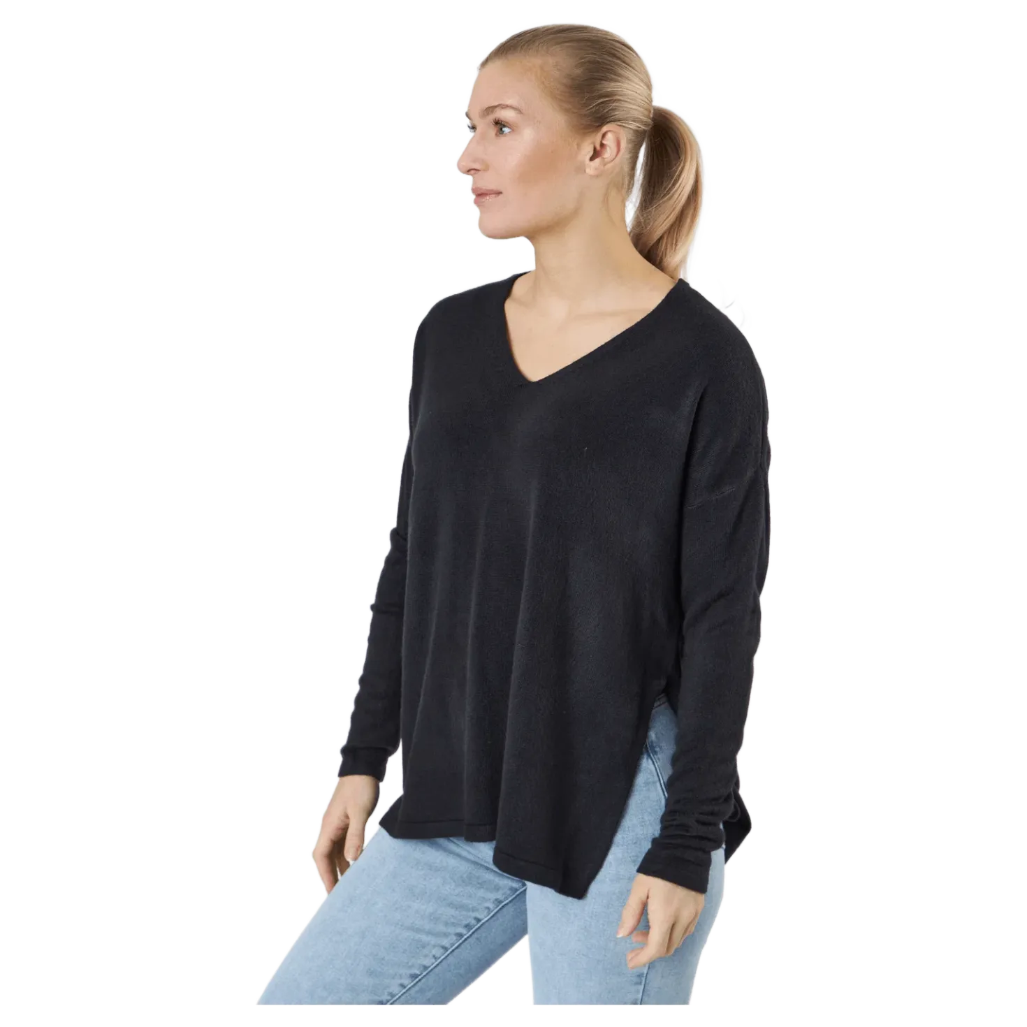 Onlamalia L/s V-neck Pullover Black