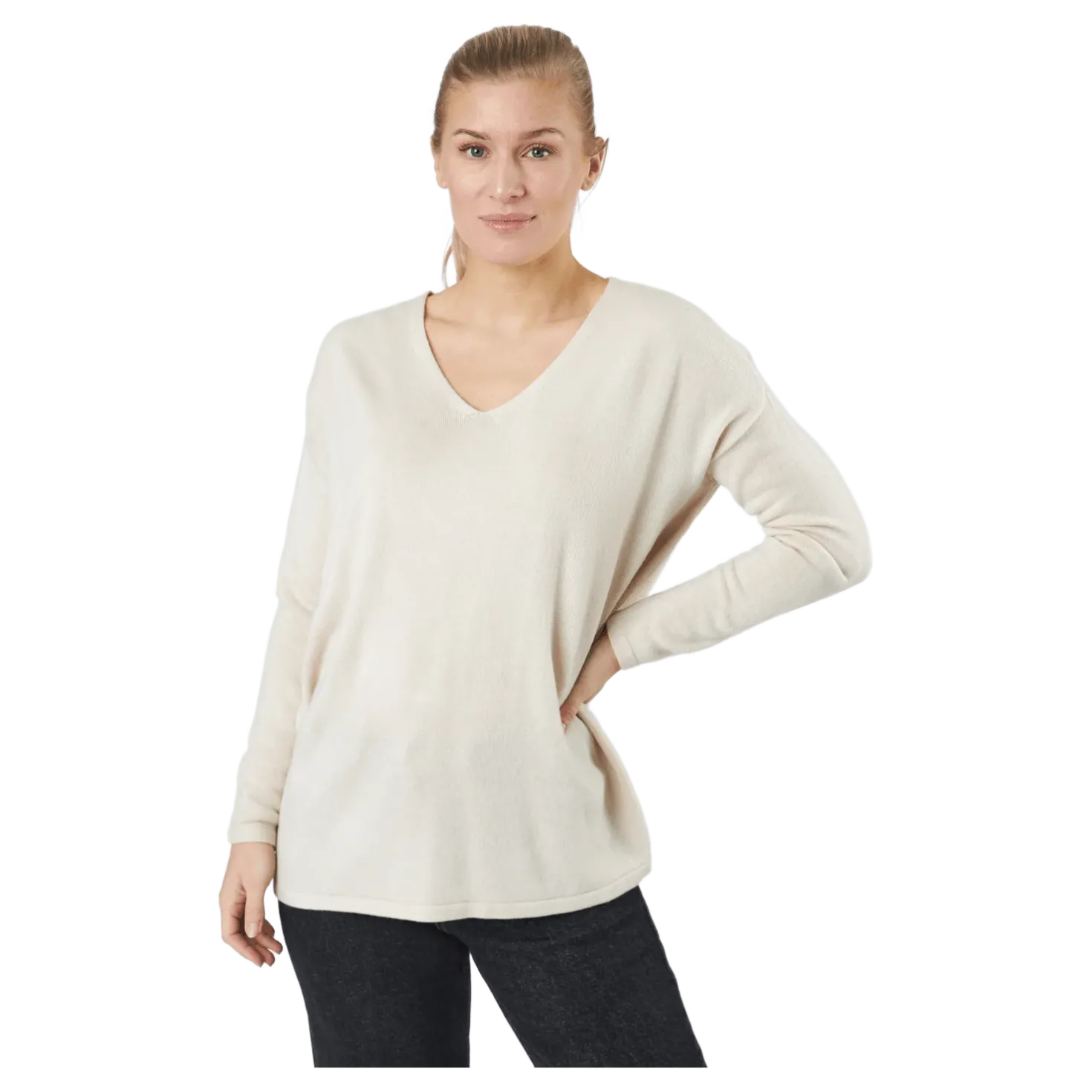 Onlamalia L/s V-neck Pullover Pumice Stone