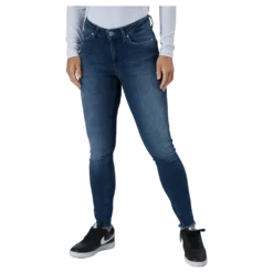 Onlblush Life Mid Sk Ank Raw R Dark Blue Denim