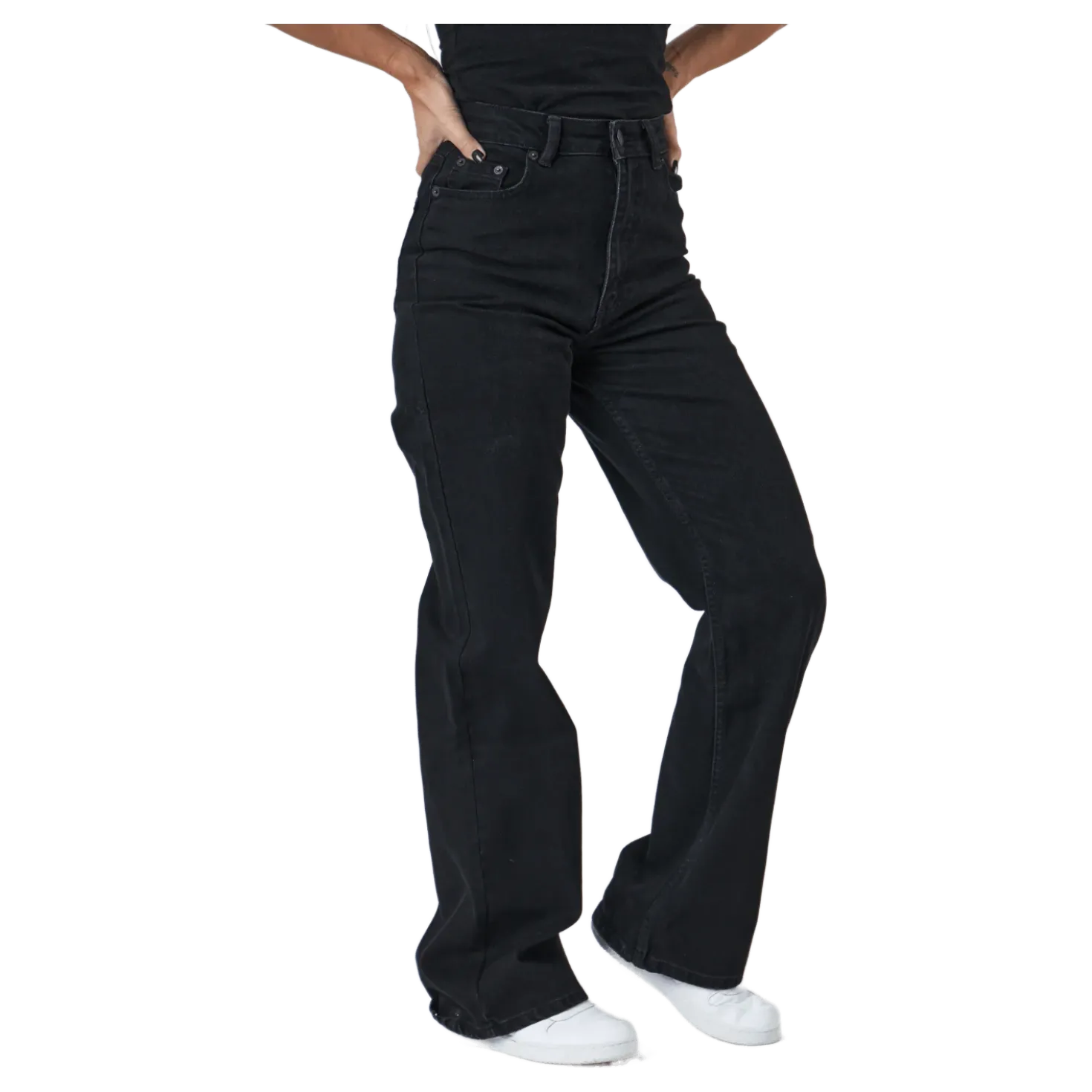 Onlcamille Life Ex Hw Wide Dnm Black Denim