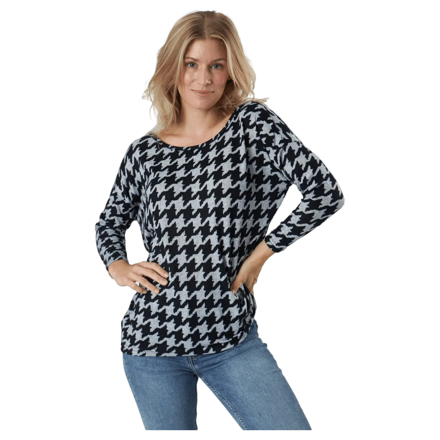 Onlelcos 4/5 Aop Top Jrs Noos Light Grey Melange