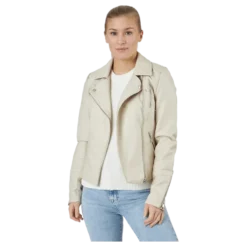 Onlgemma Faux Leather Biker Ot Silver Lining
