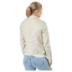 Onlgemma Faux Leather Biker Ot Silver Lining