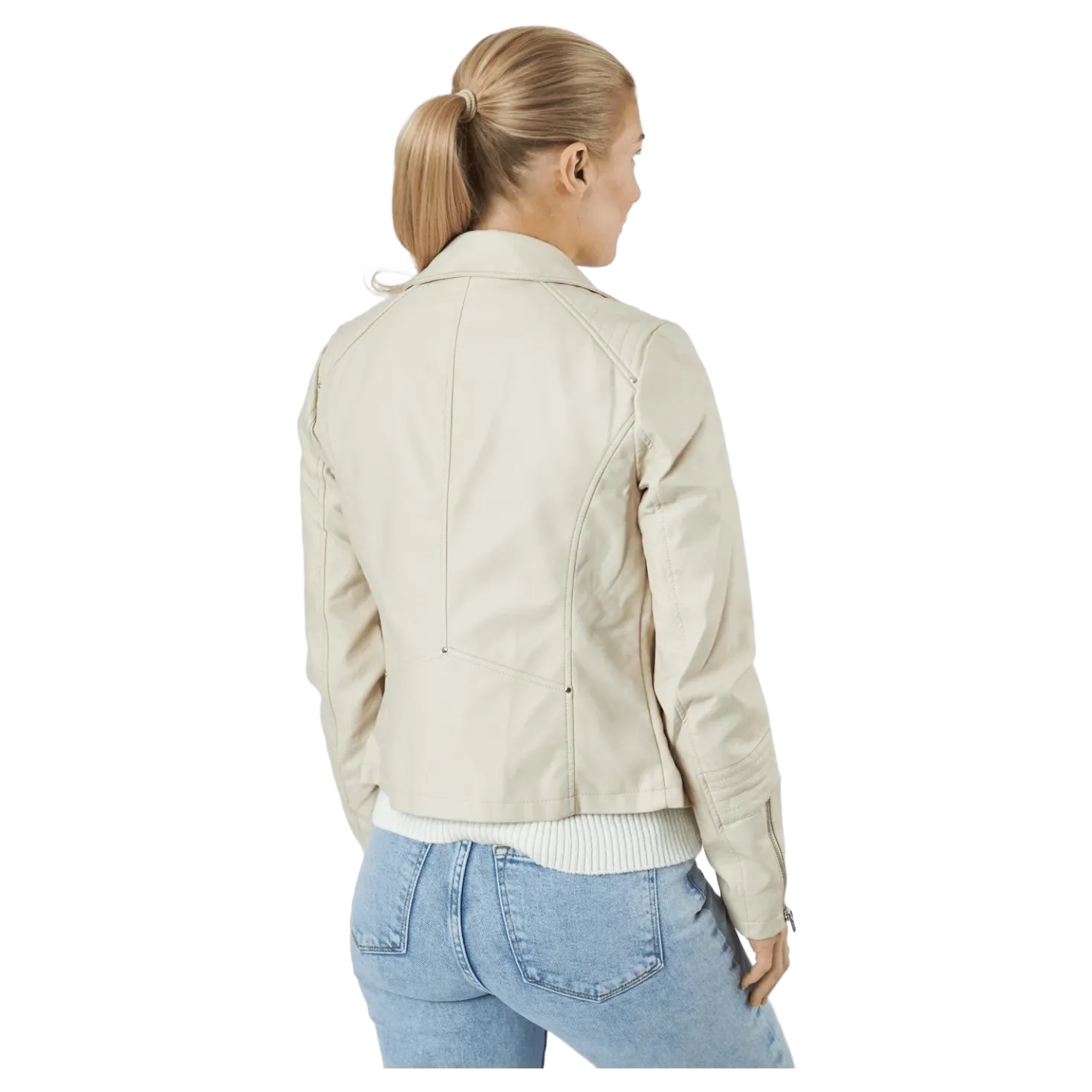 Onlgemma Faux Leather Biker Ot Silver Lining