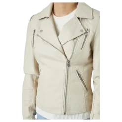 Onlgemma Faux Leather Biker Ot Silver Lining