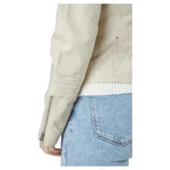 Onlgemma Faux Leather Biker Ot Silver Lining