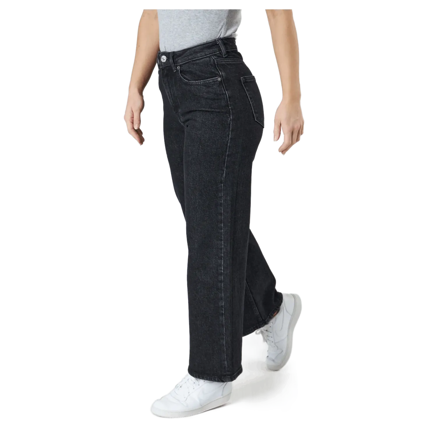 Onljuicy Hw Wide Leg Rea244 No Black Denim