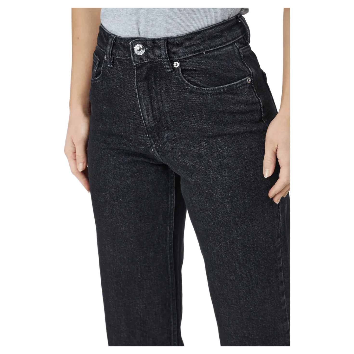 Onljuicy Hw Wide Leg Rea244 No Black Denim