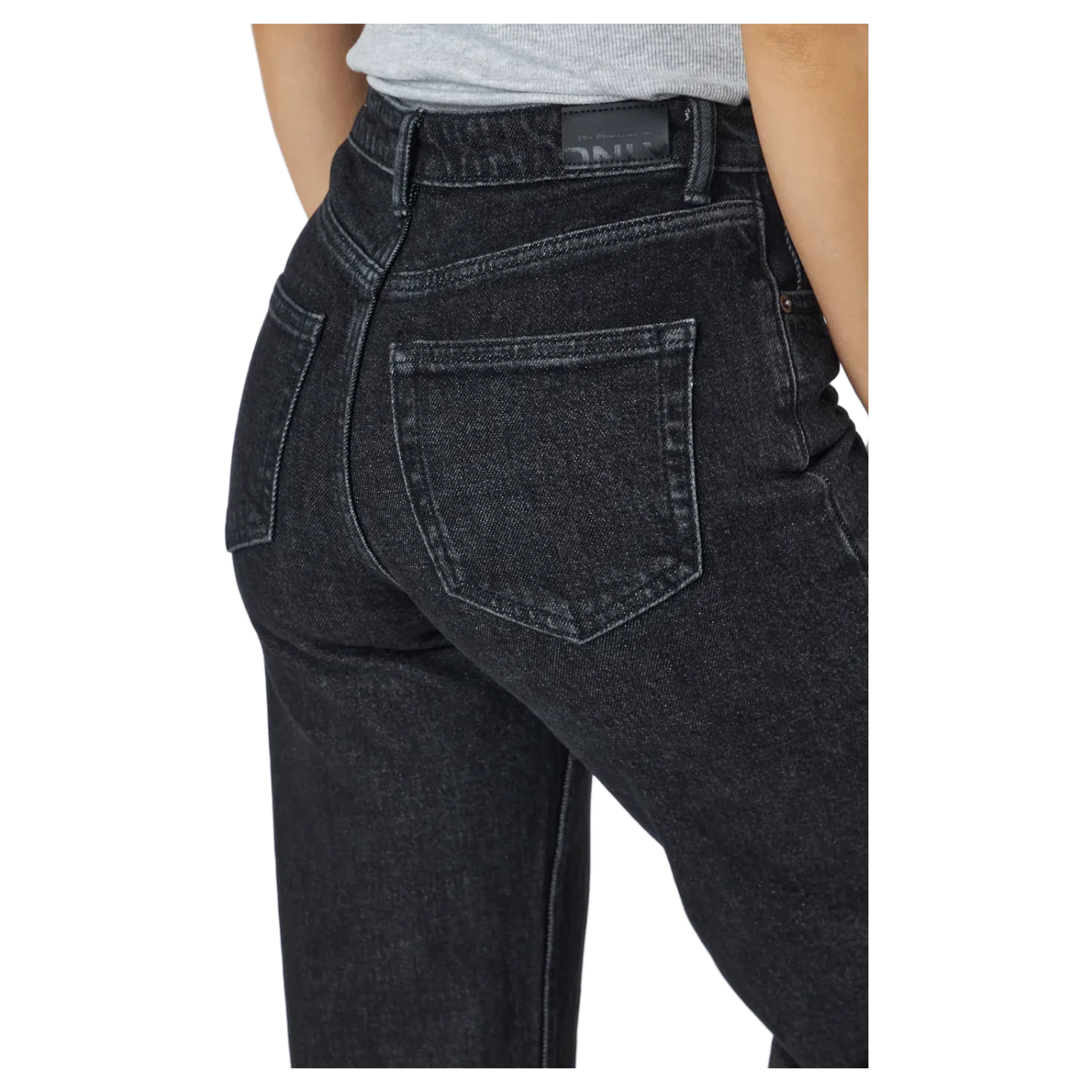 Onljuicy Hw Wide Leg Rea244 No Black Denim