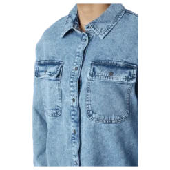 Onlkasia Ls Os Shirt Dnm Bj No Medium Blue Denim