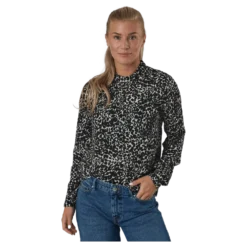 Onlnew Mallory L/s Blouse Aop Whitecap Gray