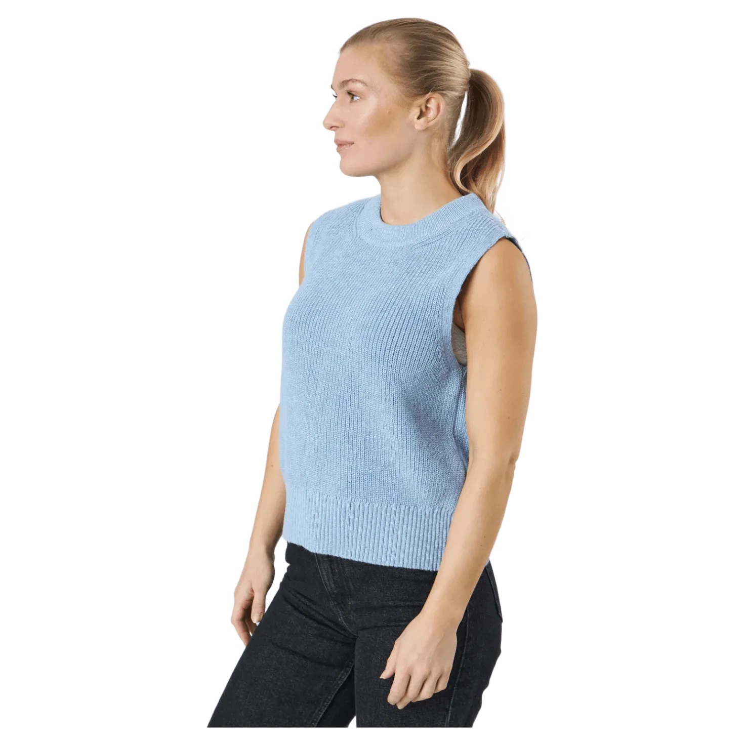 Onlparis Life Vest Knt Sky Blue