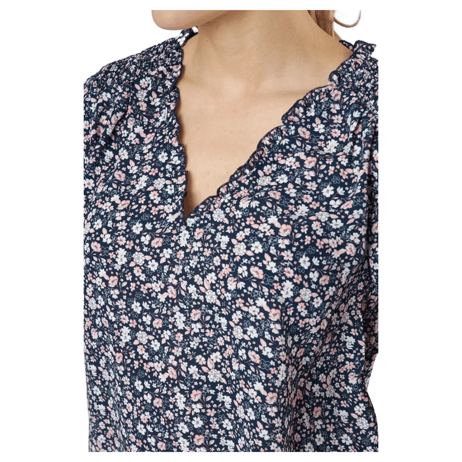 Onlsonja Life S/s V-neck Top N Night Sky