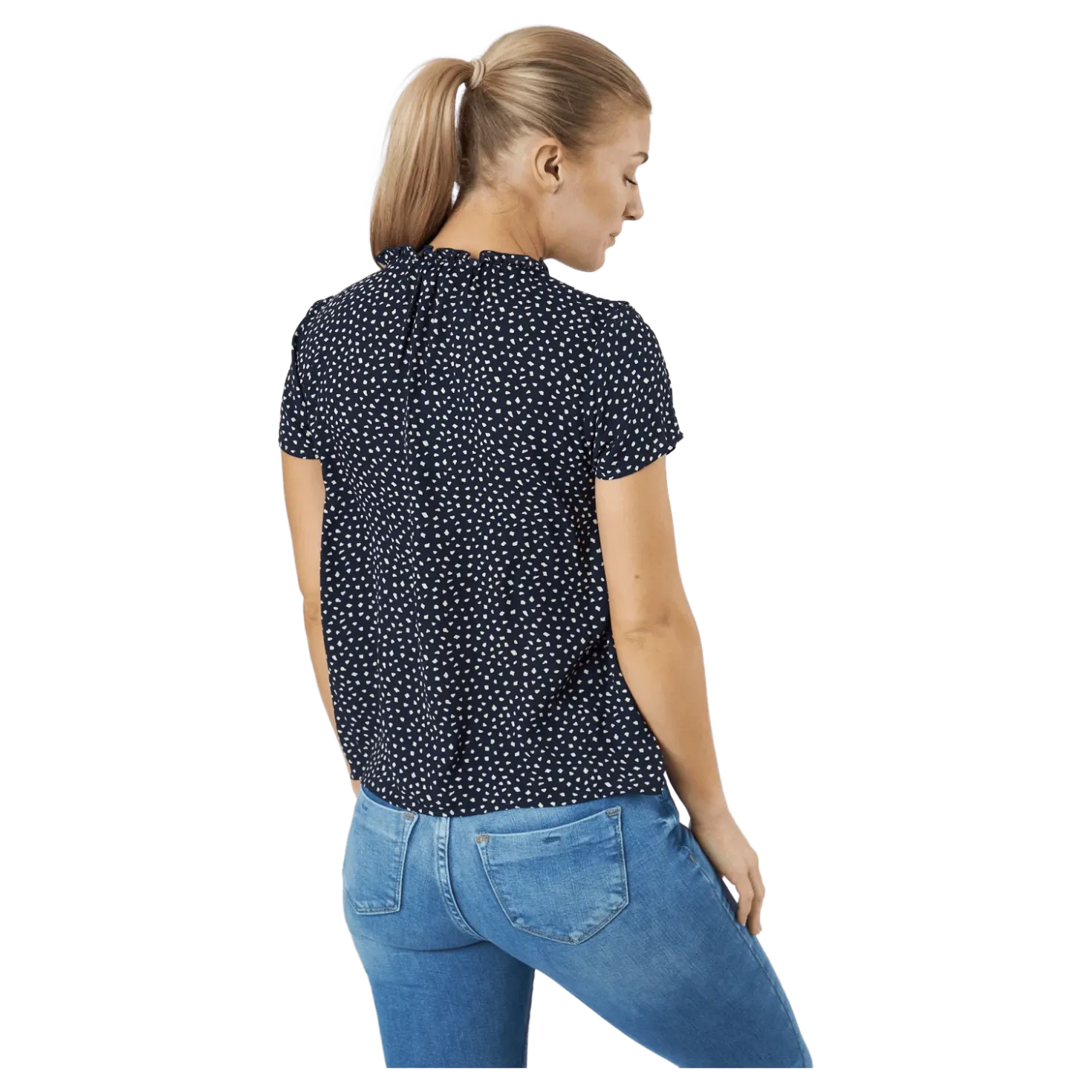 Onlsonja Life S/s V-neck Top P Night Sky